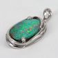 18K White Gold Boulder Opal Pendant