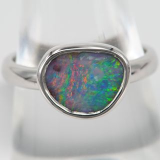 Sterling Silver Boulder Opal Ring