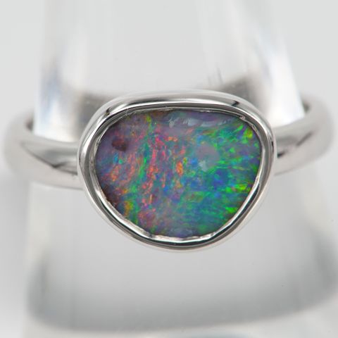 Sterling Silver Boulder Opal Ring