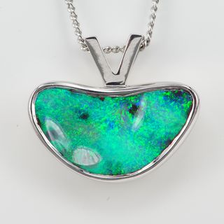 Sterling Silver Boulder Opal Pendant