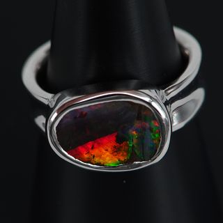 Sterling Silver Boulder Opal Ring