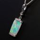 14K White Gold Light Opal Pendant