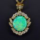 18K White Gold Black Opal Pendant