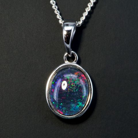 Sterling Silver Triplet Opal Pendant
