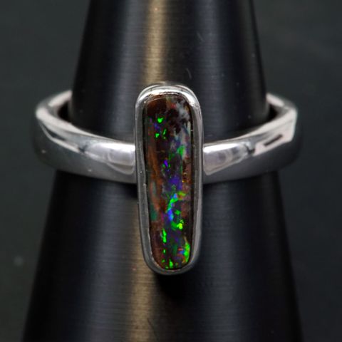 Sterling Silver Boulder Opal Ring