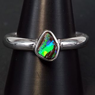 Sterling Silver Boulder Opal Ring