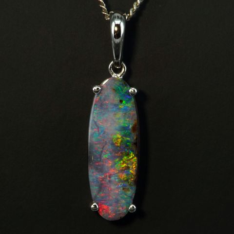 Sterling Silver Boulder Opal Pendant