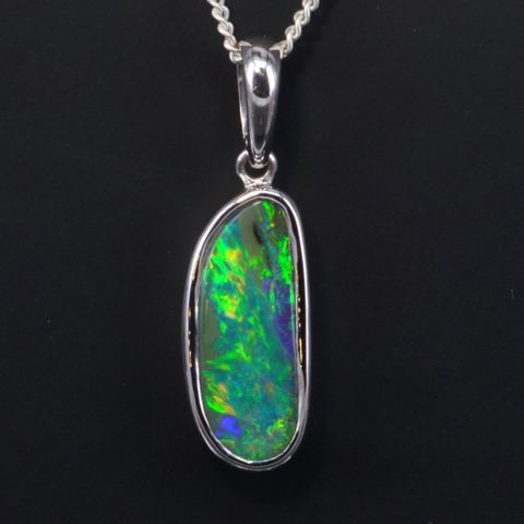 Sterling Silver Boulder Opal Pendant