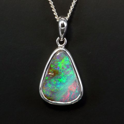 Sterling Silver Boulder Opal Pendant