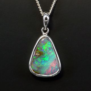 Sterling Silver Boulder Opal Pendant