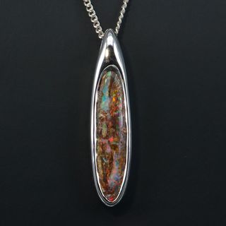 Sterling Silver Boulder Opal Pendant