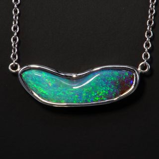 Sterling Silver Boulder Opal Pendant