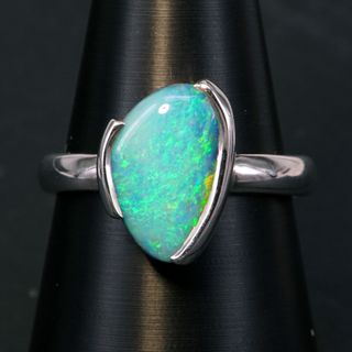 Sterling Silver Boulder Opal Ring