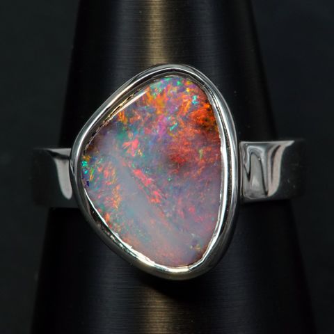 Sterling Silver Boulder Opal Ring