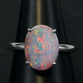 Sterling Silver Boulder Opal Ring