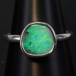 Sterling Silver Boulder Opal Ring