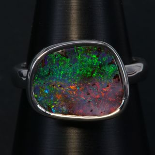 Sterling Silver Boulder Opal Ring