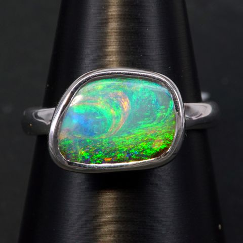 Sterling Silver Boulder Opal Ring