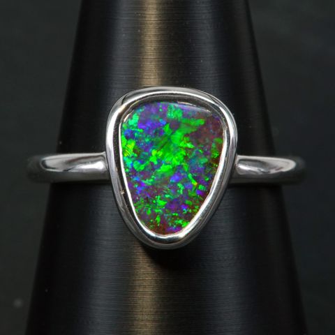 Sterling Silver Boulder Opal Ring