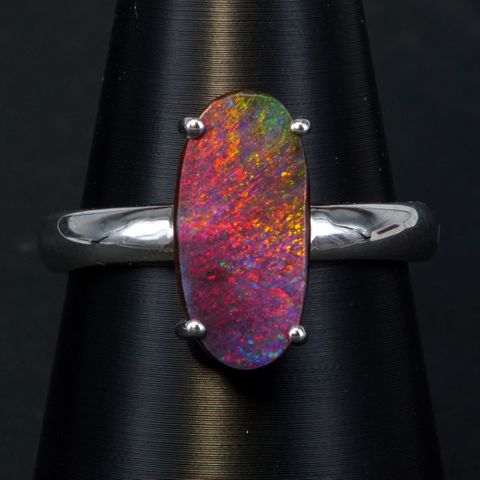 Sterling Silver Boulder Opal Ring