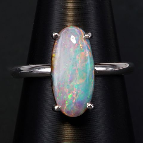 Sterling Silver Boulder Opal Ring