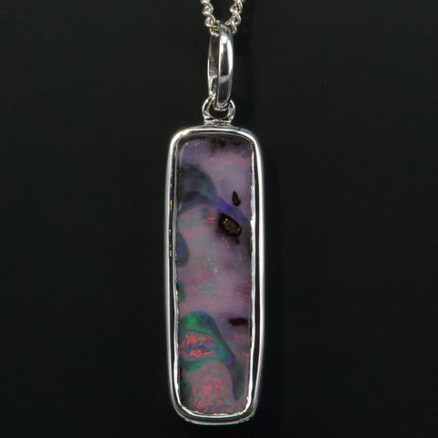 Sterling Silver Boulder Opal Pendant