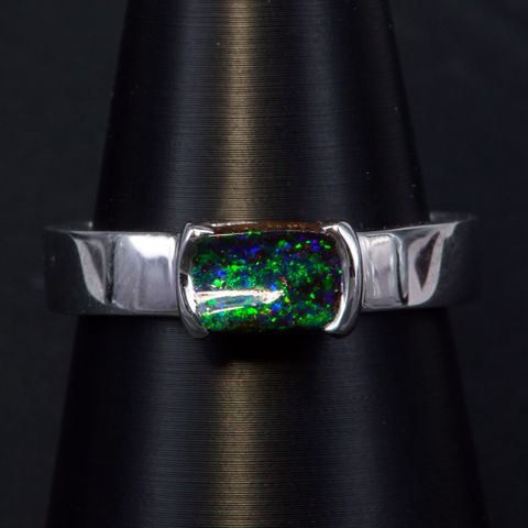 Sterling Silver Boulder Opal Ring