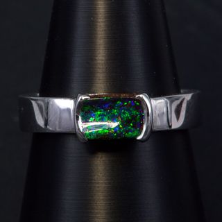 Sterling Silver Boulder Opal Ring