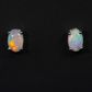 9K White Gold Light Opal Earrings