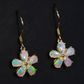 14K Yellow Gold Light Opal Earrings