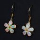 14K Yellow Gold Light Opal Earrings