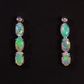 14K White Gold Light Opal Earrings