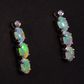 14K White Gold Light Opal Earrings