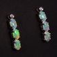 14K White Gold Light Opal Earrings