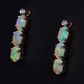 14K White Gold Light Opal Earrings