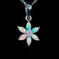 9K White Gold Light Opal Pendant