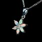 9K White Gold Light Opal Pendant