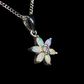 9K White Gold Light Opal Pendant