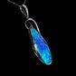 18K White Gold Boulder Opal Pendant