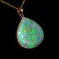 14K Yellow Gold Crystal Light Opal Pendant