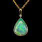 18K Yellow Gold Light Opal Pendant