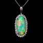 18K White Gold Light Opal Pendant