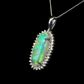 18K White Gold Light Opal Pendant