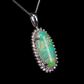 18K White Gold Light Opal Pendant