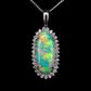 18K White Gold Light Opal Pendant