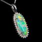 18K White Gold Light Opal Pendant
