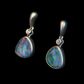 14K White Gold Boulder Opal Earrings