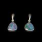14K White Gold Boulder Opal Earrings