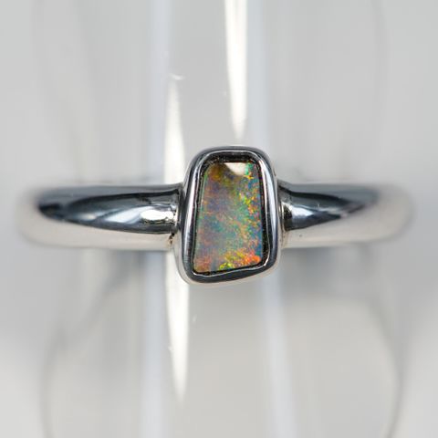 Sterling Silver Boulder Opal Ring