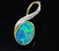 14K Yellow Gold Doublet Opal Pendant